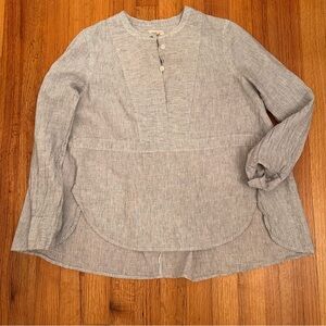 JCREW Gathered Front Popover Shirt Top Blouse Sz XS (j6)